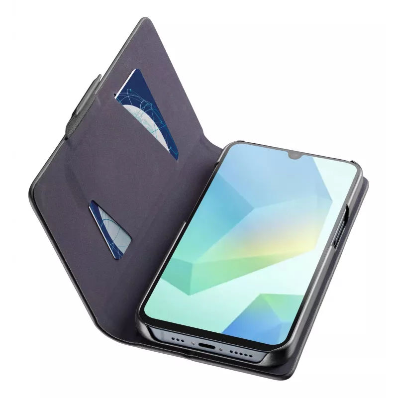Cellularline Book - Samsung Galaxy A17 knyginis dėklas, Folio, Juoda