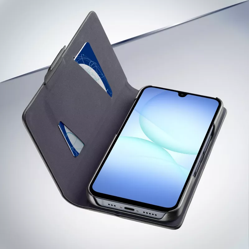 Cellularline Book - Samsung Galaxy A17 knyginis dėklas, Folio, Juoda