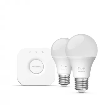 Philips Hue White and colour ambience Essential pradinis rinkinys: 2 E27 išmaniosios lemputės (806 lm)