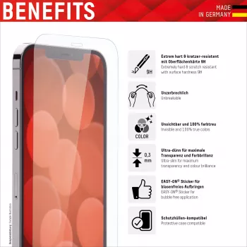Displex Smart Glass (9H) Apple iPhone 13/13 Pro apsauginis stiklas su montavimo lipdukais, nedūžtantis
