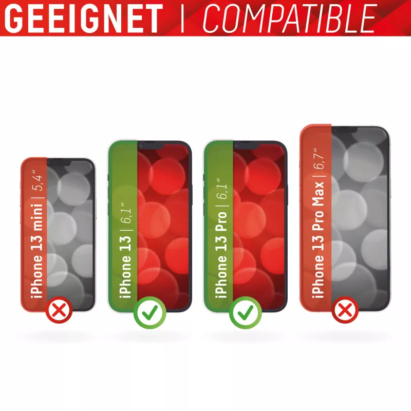 Displex Smart Glass (9H) Apple iPhone 13/13 Pro apsauginis stiklas su montavimo lipdukais, nedūžtantis