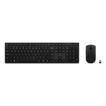 Klaviatūros ir pelės rinkinys Lenovo 4X31R64328 – pilno dydžio (100%), RF belaidis + Bluetooth, vokiškas išdėstymas, juoda
