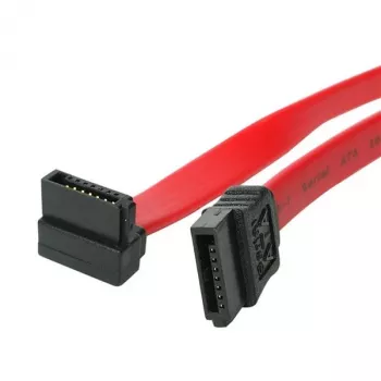 StarTech.com 24 colių SATA į stačiu kampu SATA Serial ATA kabelis, 0.609 m, SATA III, SATA 7 kontaktų, SATA 7 kontaktų, Moteriškas/Moteriškas, Raudonas