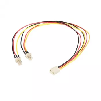 StarTech.com 12in TX3 ventiliatorių maitinimo šakotuvas, 3 kontaktų, 2x3 kontaktų, 0,3 m