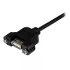 StarTech.com 1 pėdos skydelio montavimo USB laidas A į A - M/M, 0,3 m, USB A, USB A, USB 2.0, Vyriškas/Moteriškas, Juodas