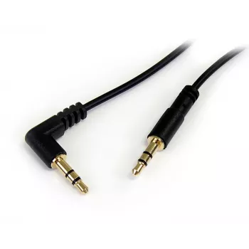 StarTech.com 1 pėdos plonas 3,5 mm iki stačiu kampu stereo garso laidas - M/M