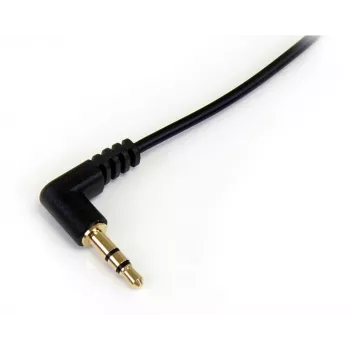 StarTech.com 1 pėdos plonas 3,5 mm iki stačiu kampu stereo garso laidas - M/M