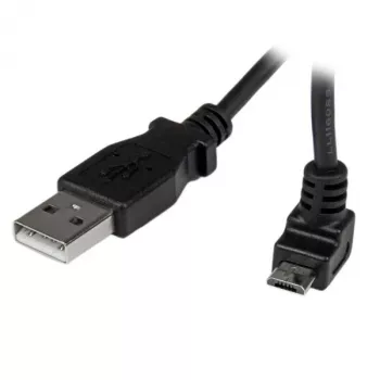 StarTech.com 2 m Micro USB laidas – A į kampuotą Micro B, USB A, Micro-USB B, USB 2.0, vyriškas/vyriškas, juodas