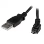 StarTech.com 2 m Micro USB laidas – A į kampuotą Micro B, USB A, Micro-USB B, USB 2.0, vyriškas/vyriškas, juodas