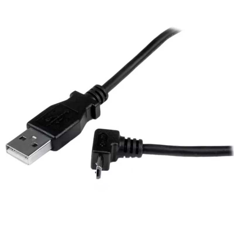 StarTech.com 2 m Micro USB laidas – A į kampuotą Micro B, USB A, Micro-USB B, USB 2.0, vyriškas/vyriškas, juodas