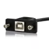 StarTech.com USBPNLBFBM3 0,91 m USB B laido komplektas su skydelio montavimo jungtimi, USB 2.0, juoda