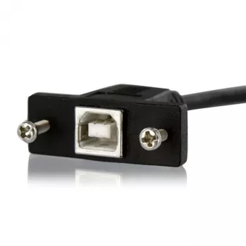 StarTech.com USBPNLBFBM3 0,91 m USB B laido komplektas su skydelio montavimo jungtimi, USB 2.0, juoda