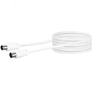 Koaksialinis kabelis Schwaiger 5,0 m IEC - IEC 5 m Baltas