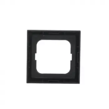 Užvalkalas sieniniam lizdui Busch-Jaeger 1721-885K juodas, termoplastikas, bevaržtis, 80×80 mm, 11 mm storio