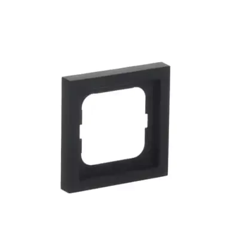 Užvalkalas sieniniam lizdui Busch-Jaeger 1721-885K juodas, termoplastikas, bevaržtis, 80×80 mm, 11 mm storio