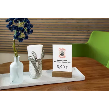 Stovo kortelių laikiklis Sigel TA252 A6 Akrilas Medis Ruda Skaidrus