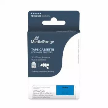 Spausdinimo juosta MediaRange MRBTZ551 juoda 2,4 cm 8 m