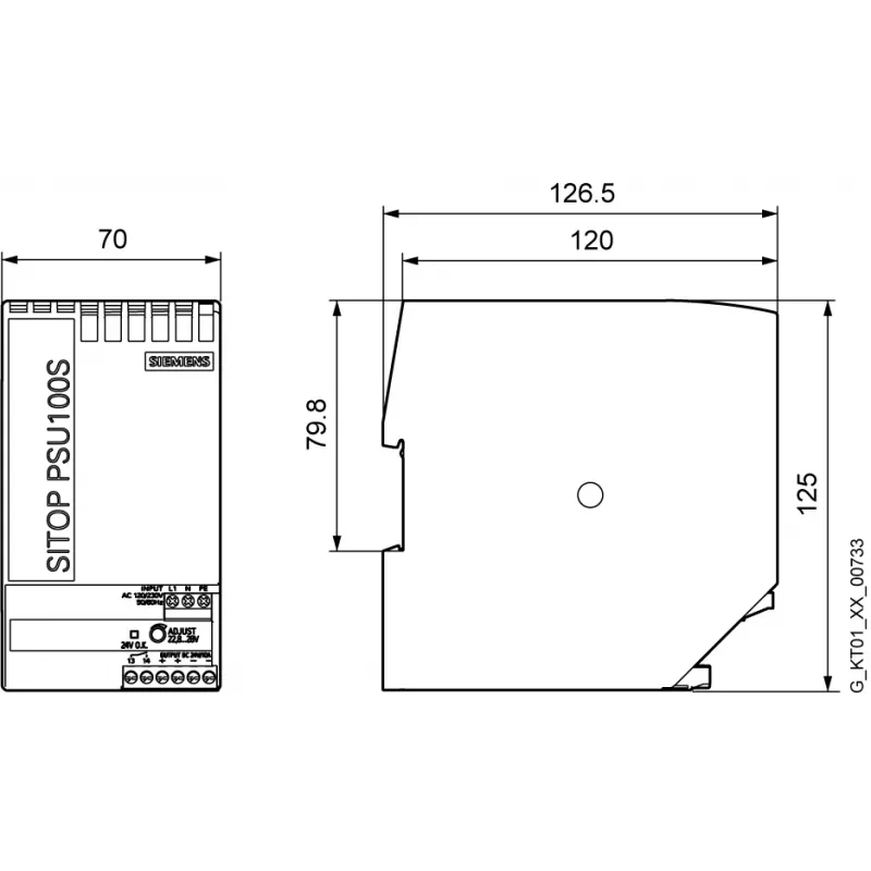 Siemens 6EP1334-2BA20 maitinimo šaltinis / keitiklis, vidaus, įvairiaspalvis