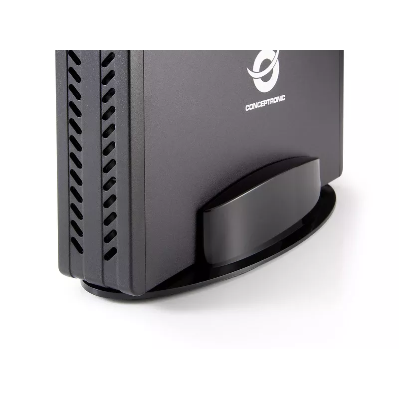 Conceptronic 3.5 colio išorinis kietojo disko dėklas, HDD korpusas, 3.5 colio, SATA, SATA II, SATA III, 0.48 Gbit/s, USB jungtis, juoda