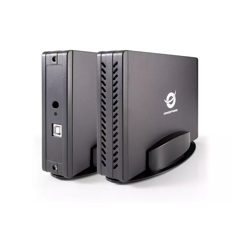 Conceptronic 3.5 colio išorinis kietojo disko dėklas, HDD korpusas, 3.5 colio, SATA, SATA II, SATA III, 0.48 Gbit/s, USB jungtis, juoda