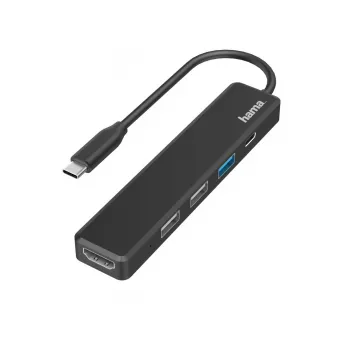 Hama USB-C stotelė, 5 prievadai, 3x USB-A, USB-C, HDMI