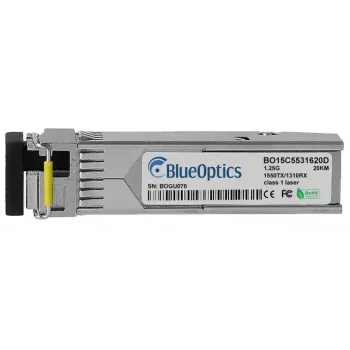 SFP siųstuvas-imtuvas BlueOptics SFP-GIG-BB LX/LC EEC-BO 20 km vienmodis šviesolaidis