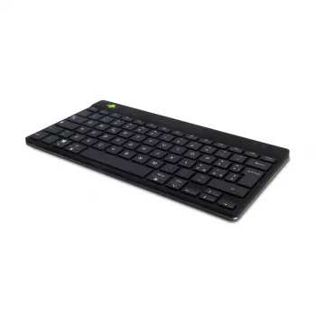 R-Go Tools ergonominė klaviatūra R-Go Compact Break, kompaktiška klaviatūra su pertraukų programine įranga, QWERTY (IT), Bluetooth, juoda