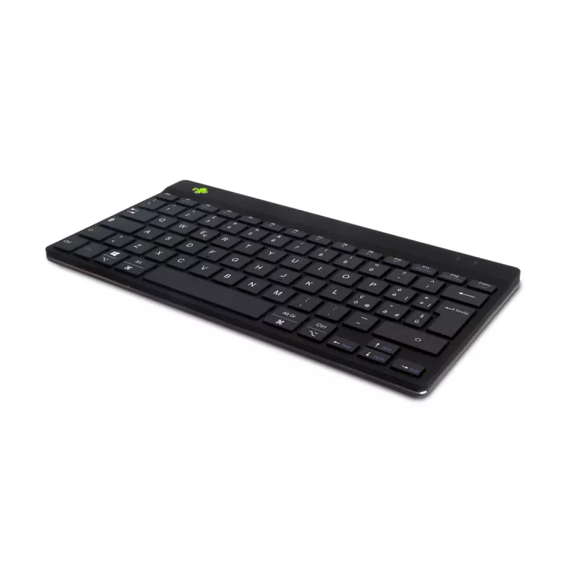 R-Go Tools ergonominė klaviatūra R-Go Compact Break, kompaktiška klaviatūra su pertraukų programine įranga, QWERTY (IT), Bluetooth, juoda