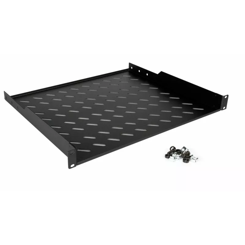 Stalviršinė lentyna Equip Fixed Shelf 19 inch 1U 600 mm juoda
