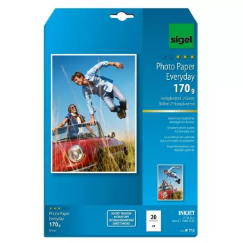 Fotopopierius A4 Sigel IP713 Gloss 20 lapų Baltas