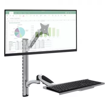 Techly ICA-PLW 02 monitorio laikiklis / stovas 68,6 cm (27 col.) sieninis sidabrinis