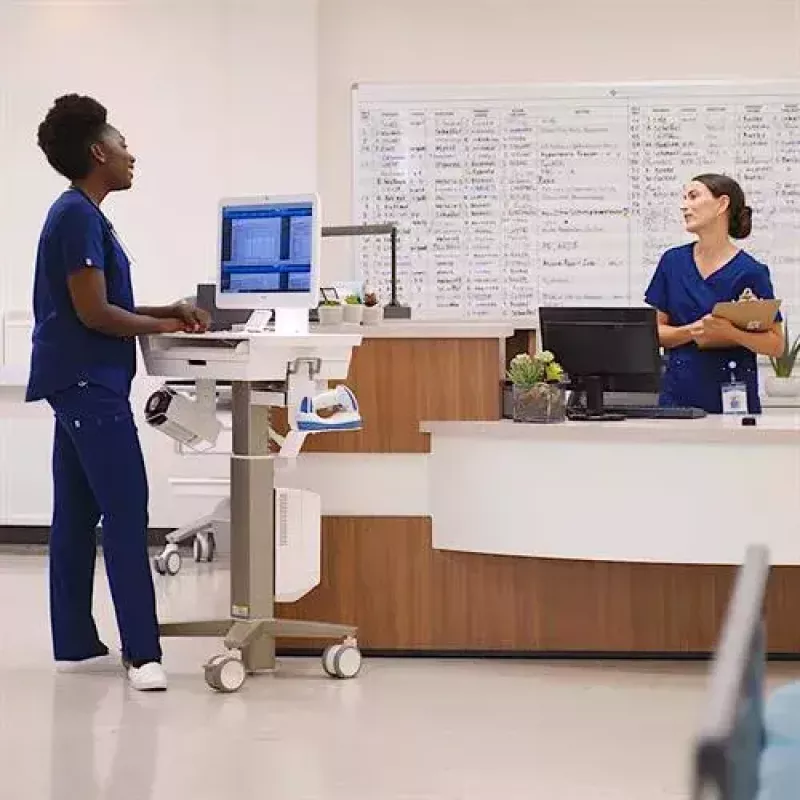 Multimedijos vežimėlis Ergotron CareFit Slim 2.0 Gold White Aliuminis Plastikas Plienas