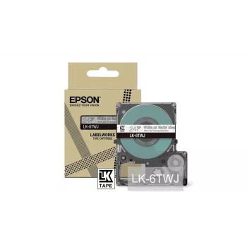 Lipnių etikečių juosta Epson LK-6TWJ skaidri balta terminiam perkėlimui 2,4 cm