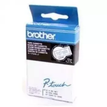 Brother TC-103 etikečių juosta mėlyna ant skaidraus