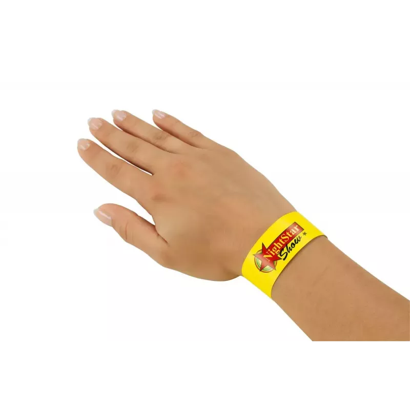 Įėjimo apyrankė Sigel EB213 (neon geltona, 120 vnt.)