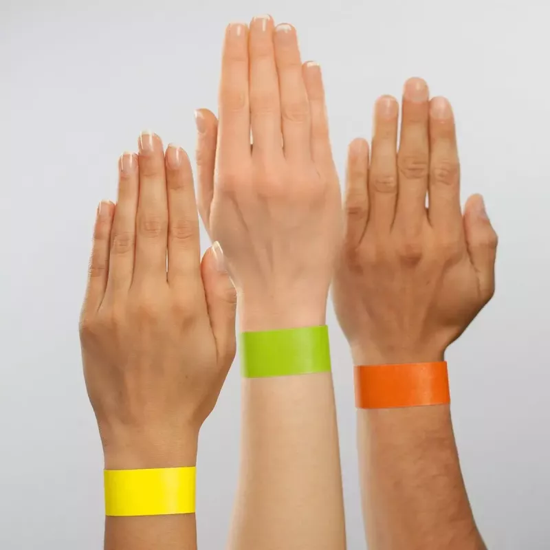 Įėjimo apyrankė Sigel EB213 (neon geltona, 120 vnt.)
