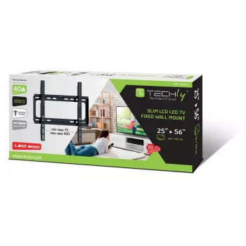 Techly ICA-PLB 262M televizoriaus laikiklis 142,2 cm (56 inch) juodas