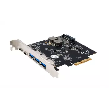 PCIe USB 3.2 Gen2 plokštė EXSYS EX-12006 (5 prievadai, 3×Type-A, 2×Type-C)