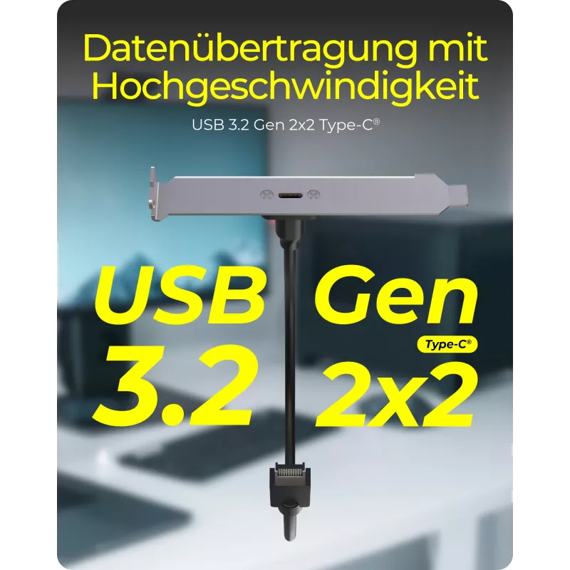 ICY BOX IB-AC553 USB Type-C galinė plokštė su vidine USB Type-E jungtimi