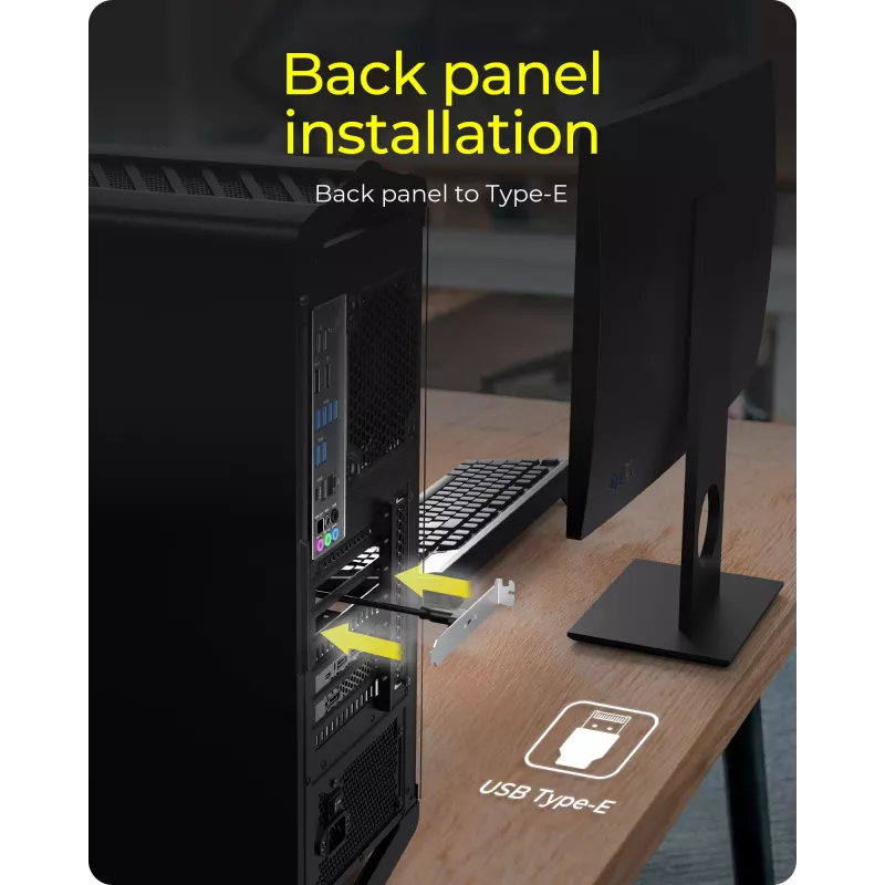 ICY BOX IB-AC553 USB Type-C galinė plokštė su vidine USB Type-E jungtimi