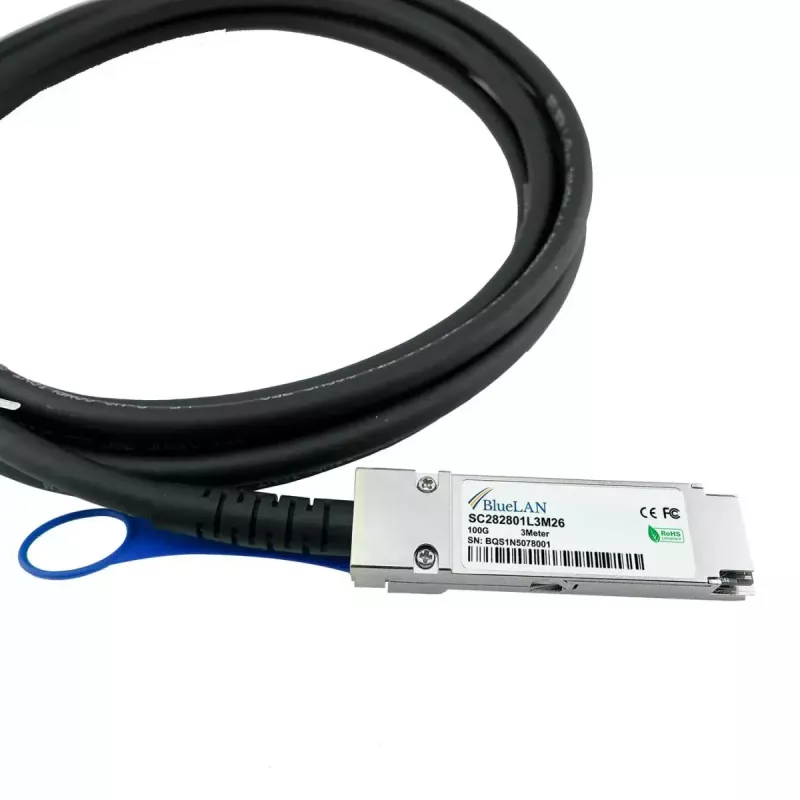 BlueOptics 100G-QSFP-QSFP-P-0201 InfiniBand šviesolaidinis kabelis 2 m QSFP28 juodas