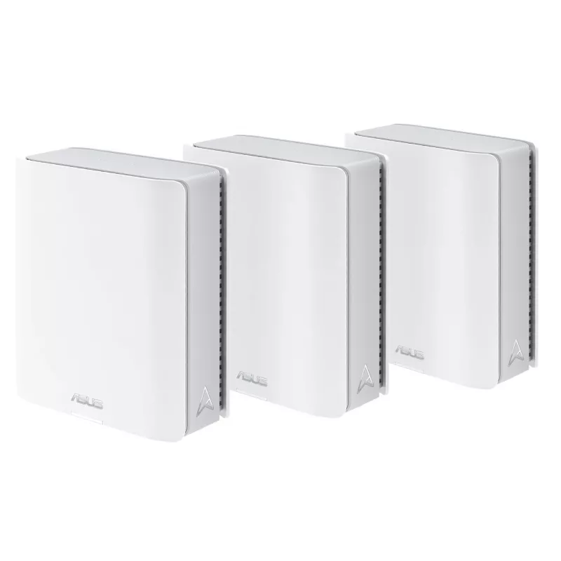 ASUS ZenWiFi BT8 triju juostų (2,4 GHz / 5 GHz / 6 GHz) Wi-Fi 7 (802.11be) belaidis maršrutizatorius, baltas, 3 vidinės antenos