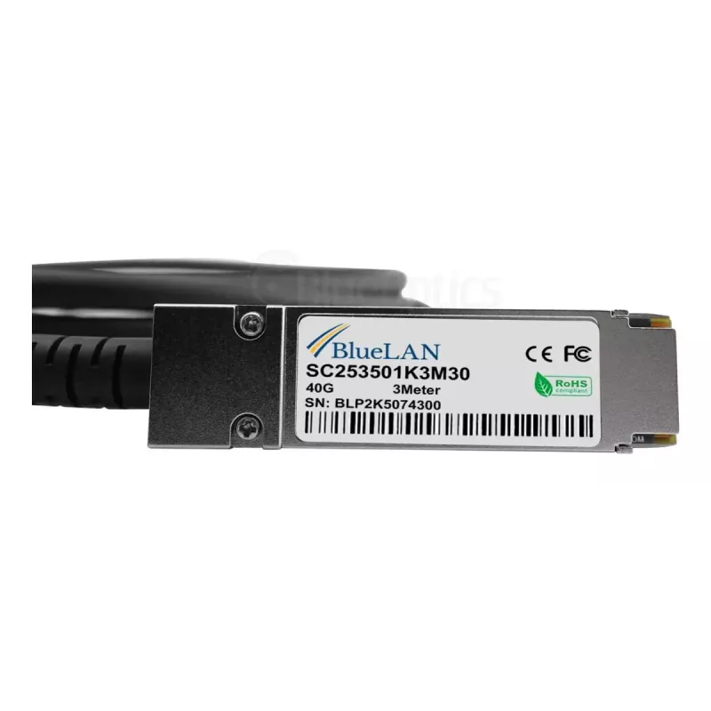 InfiniBand / šviesolaidinis kabelis BlueOptics QSFP-4SFP10G-CU3M-HU 3 m 4xSFP+ juodas