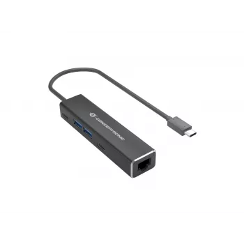 Conceptronic ABBY14B 2.5G Ethernet USB 3.2 Gen 1 adapteris su USB centru, 2.5GbE, USB-A x 2, USB-C x 2