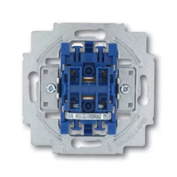 Vienpolis jungiklis Busch-Jaeger 1413-0-0491 — 1P, 250 V AC, 10 A, Blue Metallic, 71×71×25 mm