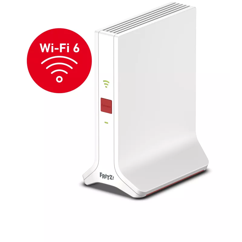 Wi‑Fi stiprintuvas FRITZ Repeater 3000 AX Edition – dviejų juostų 2,4/5 GHz, Wi‑Fi 6 (802.11ax), iki 2400 Mbps, Gigabit Ethernet