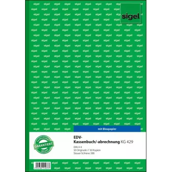 Sigel KG429 Užrašinė A4 50 lapų Žalia Balta