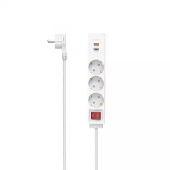 Hama 00223185 ilginimo laidas 1,4 m 3 AC lizdai Vidaus baltas