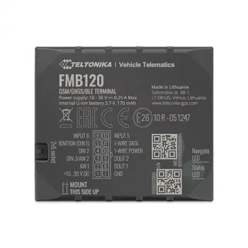 Teltonika FMB120 automobilinis GPS sekiklis, juodas, atsparus dulkėms