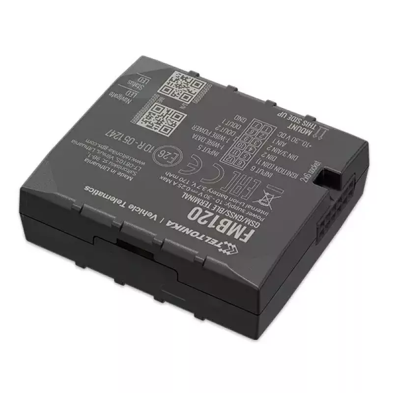 Teltonika FMB120 automobilinis GPS sekiklis, juodas, atsparus dulkėms